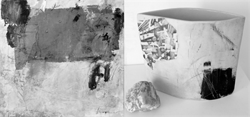 Abstraktes auf Keramik und Leinwand von Astrid & Ingo Meraner